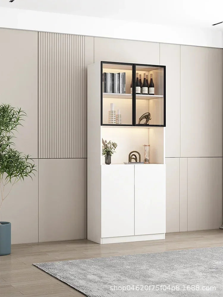 Grande armoire de cuisine, buffet, armoire de rangement de cuisine moderne, bar à vin, bar à café, armoire avec support à micro-ondes, îlots de buffet