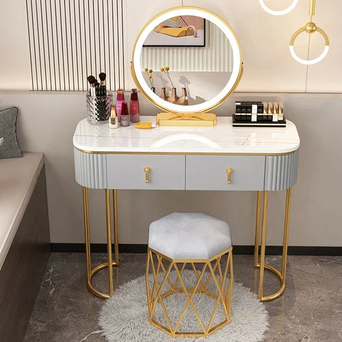 Small Unit Type Drawer Dressing Table Girls Nordic Style Multifunctional Charm Dressers Storage Fashion Penteadeira Furniture