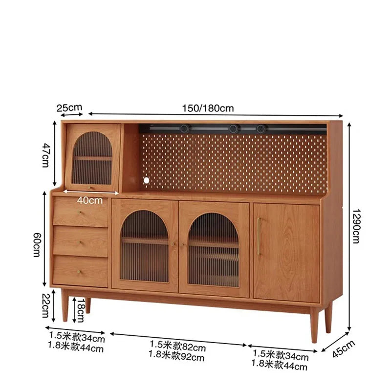 Wood Large Kitchen Sideboard Vanity Dressers Locker Transparent Bar Cabinet Display Drawers Muebles De Cocina Bedroom Furniture