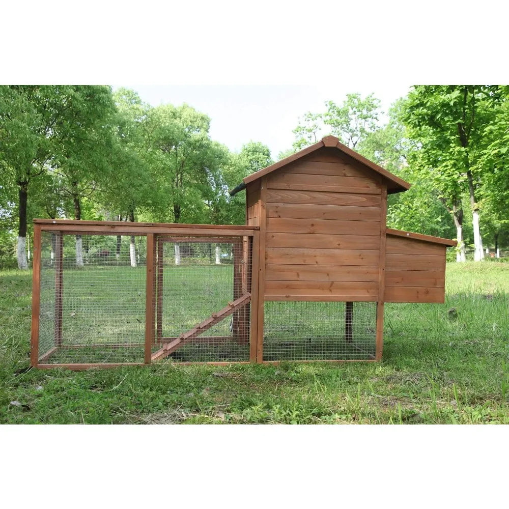 Poulailler en bois résistant aux intempéries pour l'extérieur de 80 pouces, nichoir pour poules, volailles, animaux domestiques, cage de jardin, arrière-cour (poulailler)