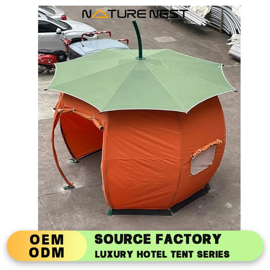 Pumpkin Tent Cute Children's tent  Wind-resistant Pumpkin Shape Tent Polygonal Canvas  Beach Scenic Hotel Ciabin Luxury Glamping