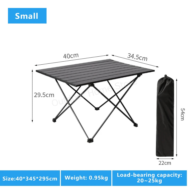 Table pliante portable d'extérieur Table à roulettes légère en aluminium Table de pique-nique pliable Bureau de camping Barbecue Mobilier d'extérieur