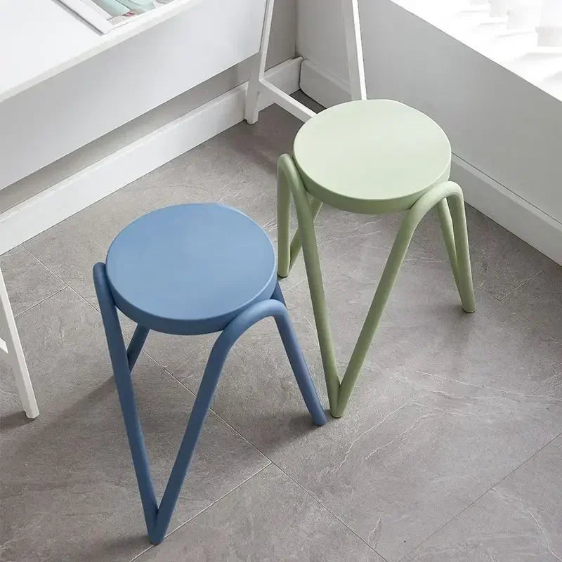 WHITE Stools 1pcs  Cheap Aesthetic New Style Makeup Stools Fashionable Luxury Advanced Home Furniture