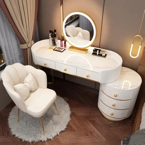 Tocador de maquillaje para niñas, mesa de tocador blanca, escritorio para dormitorio, cajones, almacenamiento, tocador, muebles para el hogar