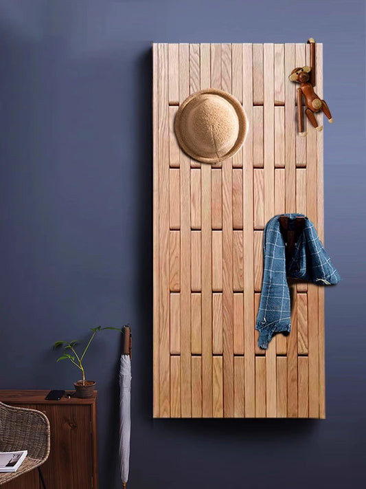 Perchero de pared grande de madera para vestidores, perchero nórdico para colgar ropa, perchero para armario, muebles de habitación de lujo para el hogar