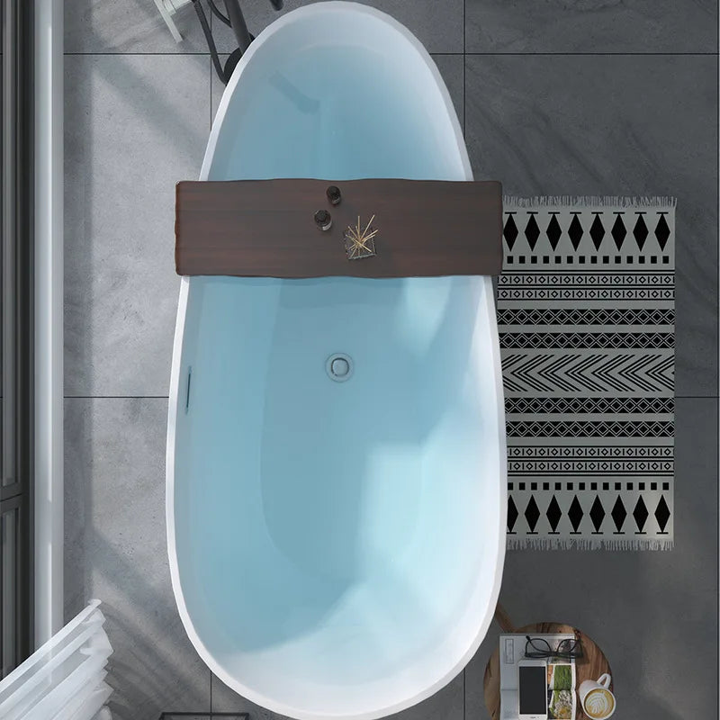 Acrylic Bathtub Home Freestanding Small Apartment Internet Celebrity Hotel Double Egg-shaped Bath Tub