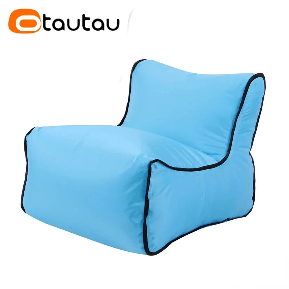 OTAUTAU Petite chaise gonflable portable pour camping en plein air, tabouret ottoman, plage, piscine, flotteurs, chaise longue, canapé, meubles pour adultes et enfants SF108