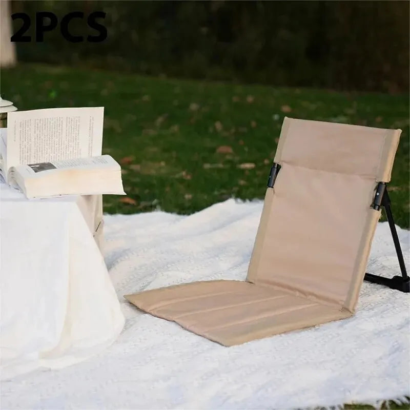 Chaise de camping pliable pour jardin extérieur, parc, chaise simple paresseuse, coussin de dossier, pique-nique, camping, chaise pliante, chaises de plage