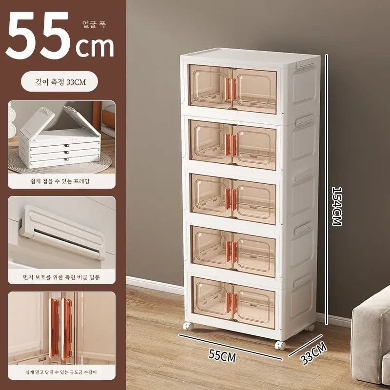 Grande boîte de rangement pliable pour salon, armoire multifonction, boîte de rangement, casier, armoire sans installation, meubles de maison, nouveau