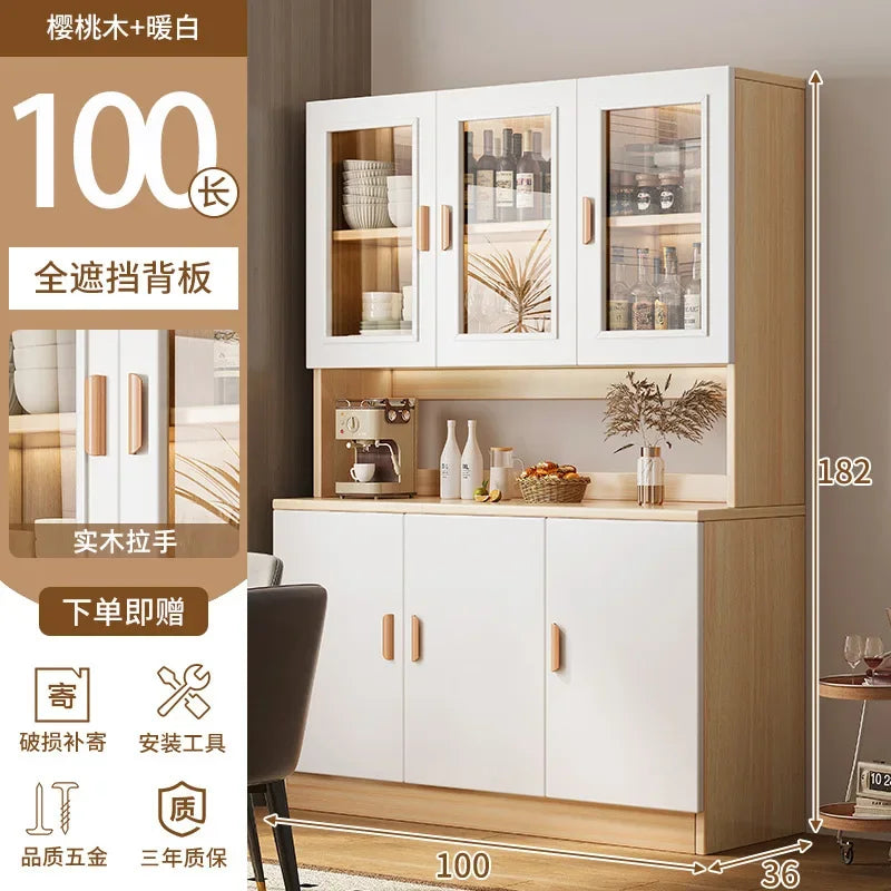 Ensemble complet d'armoires de cuisine Meubles pour micro-ondes Meubles de rangement équipés Armoire de garde-manger indépendante Armoire de rangement en plastique