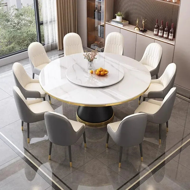 Sedentary Kitchen Dining Table Modern Rooms Marble Round Reception Tables Room Multifunction Mesa Comedor Home Furniture