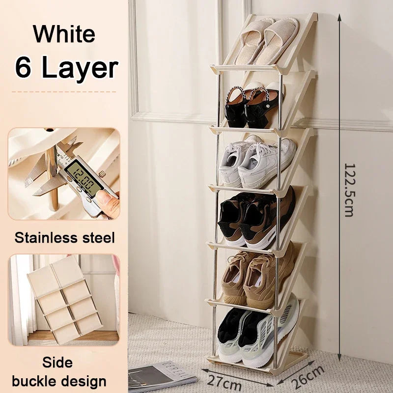 Stackable Shoe Rack Space Saving Shoerack Organizer for Entry Door Multi-Layer  Plastic living room Cabinet Furniture