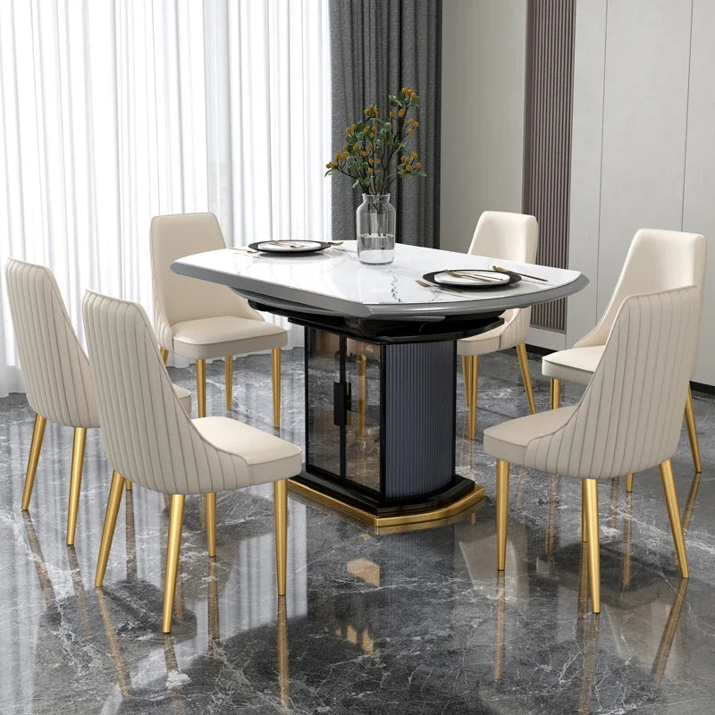 Waterproof Comfy Dining Chairs Modren Metal Legs Cushion Luxury Chair Designe For Bedroom Meuble Salon Italian Style Furniture