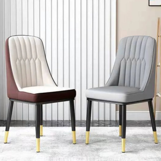 Ensemble de chaises de salle à manger en cuir nordique – Livraison gratuite, design simple et moderne, dossier confortable, meubles de cuisine et de salle à manger