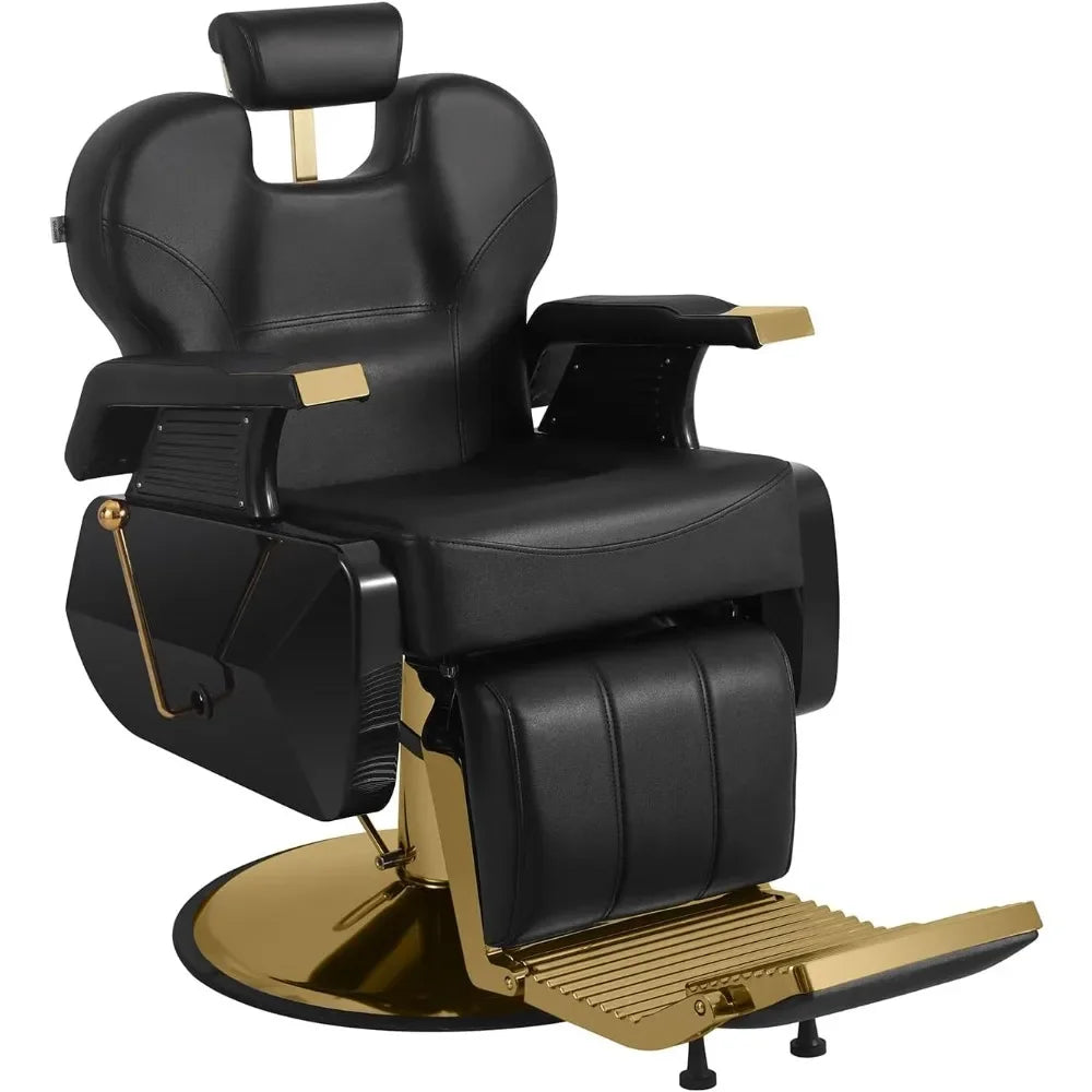 Barber Chair Hydraulic Heavy Duty Reclining Salon Chair 360 Degree Swivel Height Adjustable Hair Chair