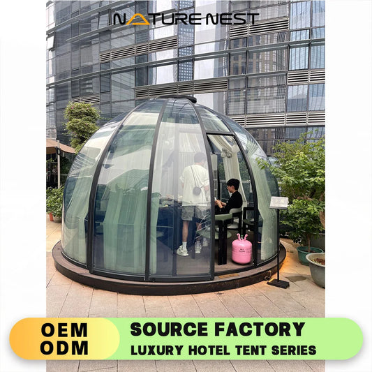 Transparent Dome Tent Aviation Aluminum PC Star Vacancy Cabin Push-pull Mobile PC Tent Restaurant  Sun Room Balcony Room