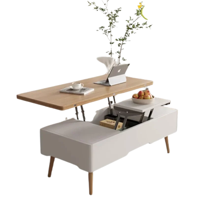 Organisateur relevable Table basse Trau haute nordique Table basse Mobile Mesa latéral moderne Tavolino Salotto moderne meubles