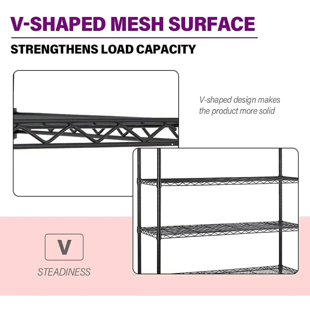 Wire Shelving Unit Storage Cart Metal Shelf Rolling Utility Cart 2100Lbs Capacity with Tier Casters Adjusta furniture sideboard