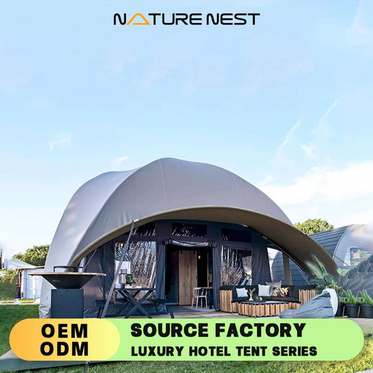 Safari Cabin Tent Glamping Scenic Area Campsite Tensile Membrane Structure PVC Material High-end Camping European Style Tent