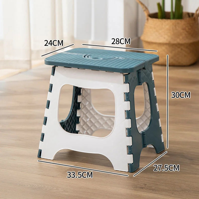 Thickened Plastic Folding Furniture Stool Portable Mini Outdoor Adult Children Chair Bank Train Maza Change Shoe Fishing Stool