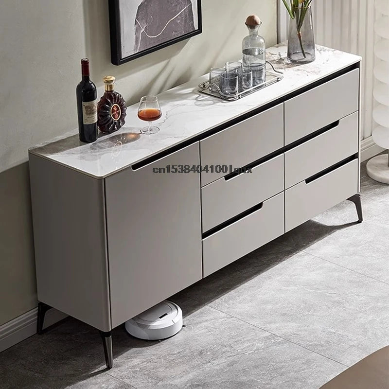 Mueble auxiliar estilo italiano para cocina, aparador versátil de madera, mueble de sala de estar, mueble de almacenamiento, vitrina simple