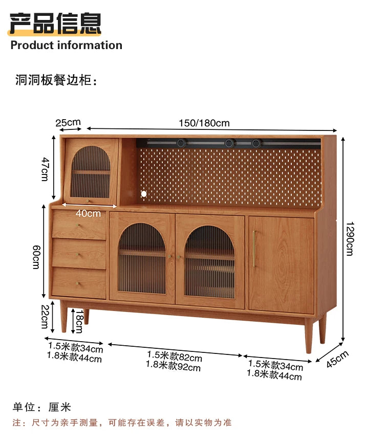 Wood Large Kitchen Sideboard Vanity Dressers Locker Transparent Bar Cabinet Display Drawers Muebles De Cocina Bedroom Furniture