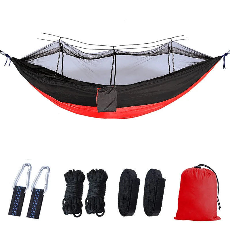 Anti Mosquito Camping Equipment Suspended Swing Outdoor Garden Furniture Portable Hammock Hiking Tents Supplies Tourist Hammock