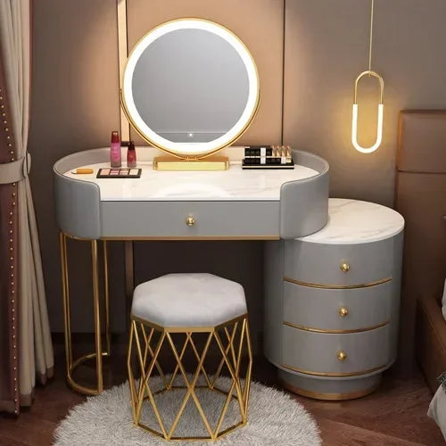 Tocador de maquillaje para niñas, mesa de tocador blanca, escritorio para dormitorio, cajones, almacenamiento, tocador, muebles para el hogar