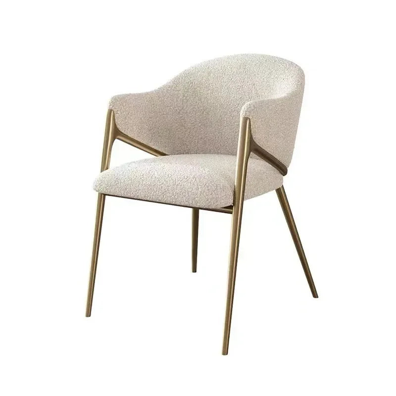 Silla de comedor de lujo italiana ligera y moderna, silla con respaldo para el hogar, silla de diseño escandinavo para cafetería, hotel y ocio