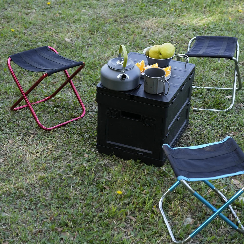 Chaise de camping en plein air Chaise pliante en alliage d'aluminium doré avec sac Tabouret Siège Pêche Camping