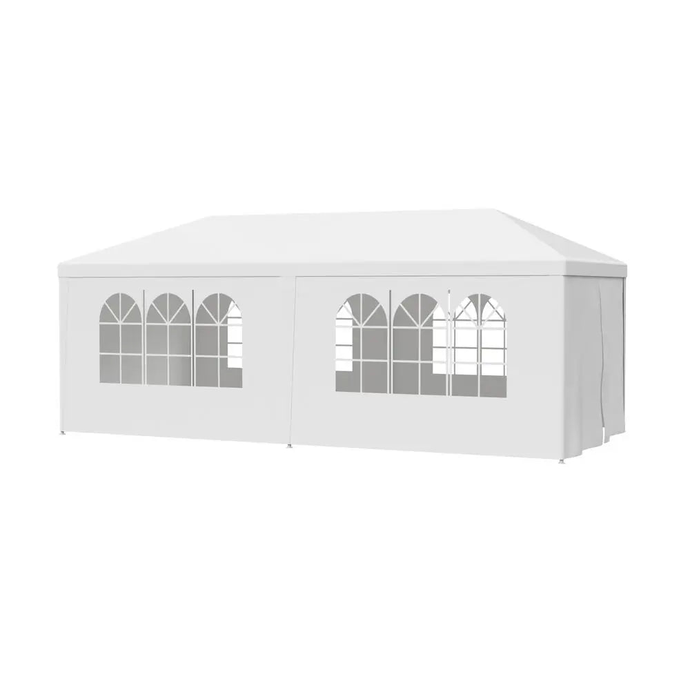 10 x 20' Outdoor Gazebo Party Tent with 6 Side Walls Wedding Canopy Cater Events