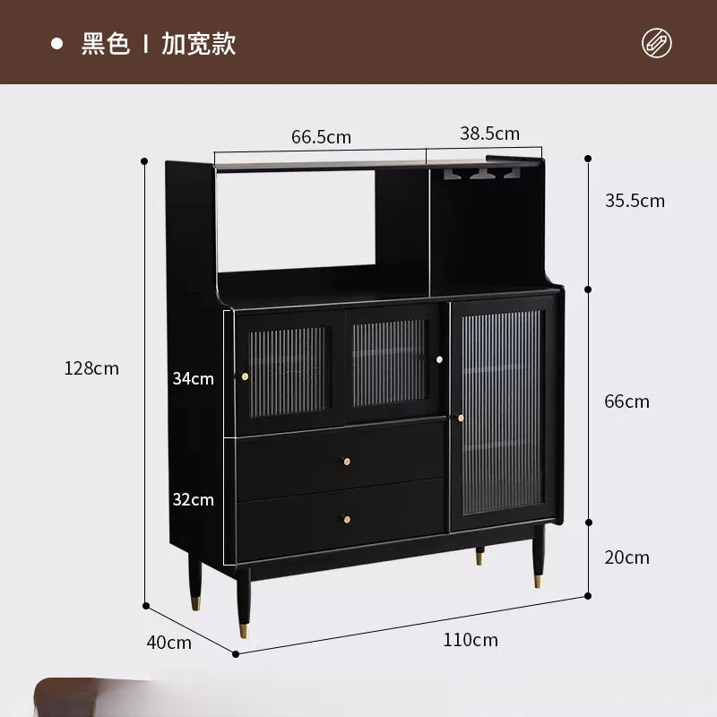 Buffets en verre et bois pour salon, table basse, rangement, buffets de cuisine, armoires de buffet, meubles de maison Aparador MR50CJ