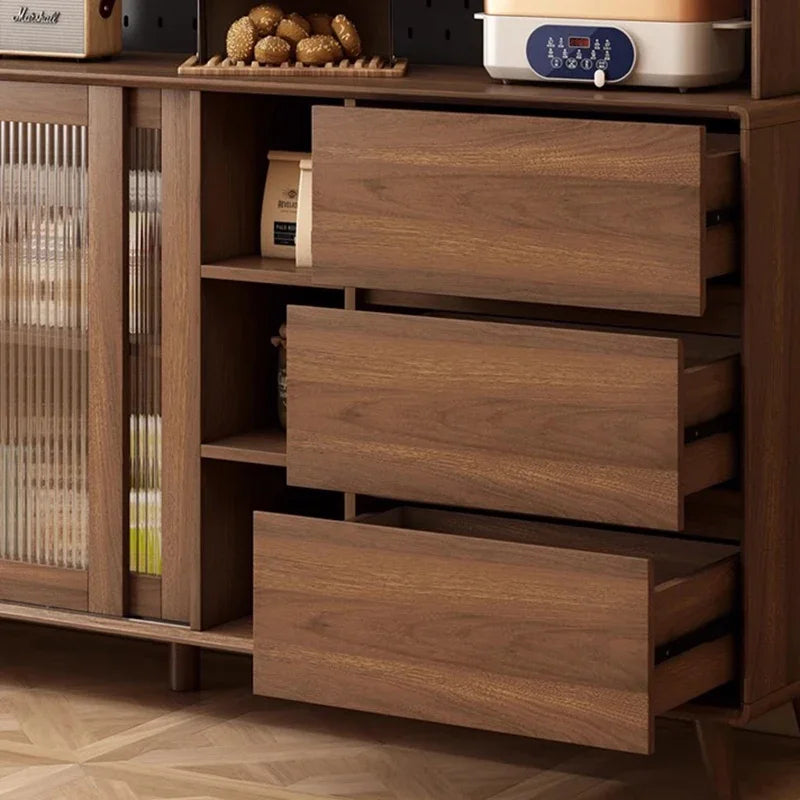 Organizadores de gabinetes laterales de madera marrón Envío gratis Gran gabinete italiano Vitrina Pasillo Muebles De Cocina Muebles De Cocina