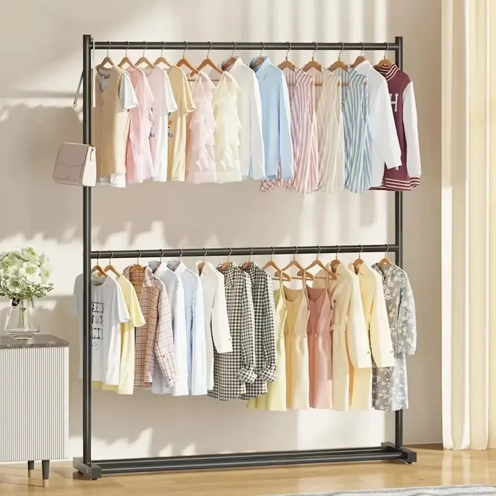 Simple Rolling Clothes Rack Floor Hanger Living Room Coat Racks For Home Entrance Furniture Hall Save Clothes Rack Hangers Coats