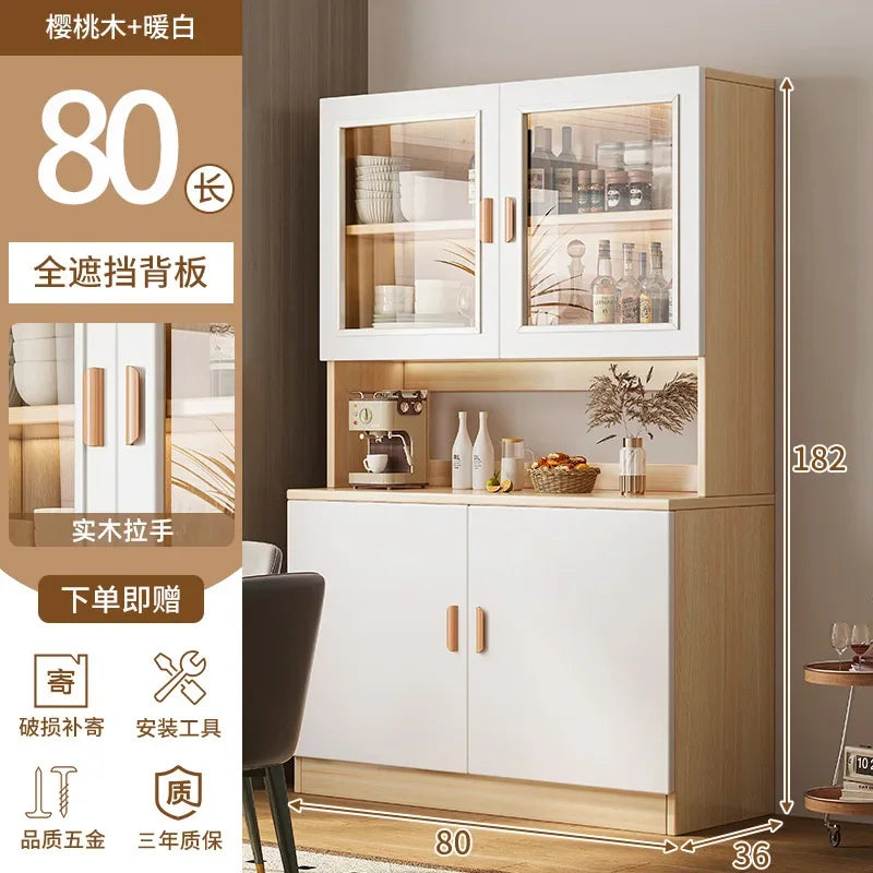 Ensemble complet d'armoires de cuisine Meubles pour micro-ondes Meubles de rangement équipés Armoire de garde-manger indépendante Armoire de rangement en plastique