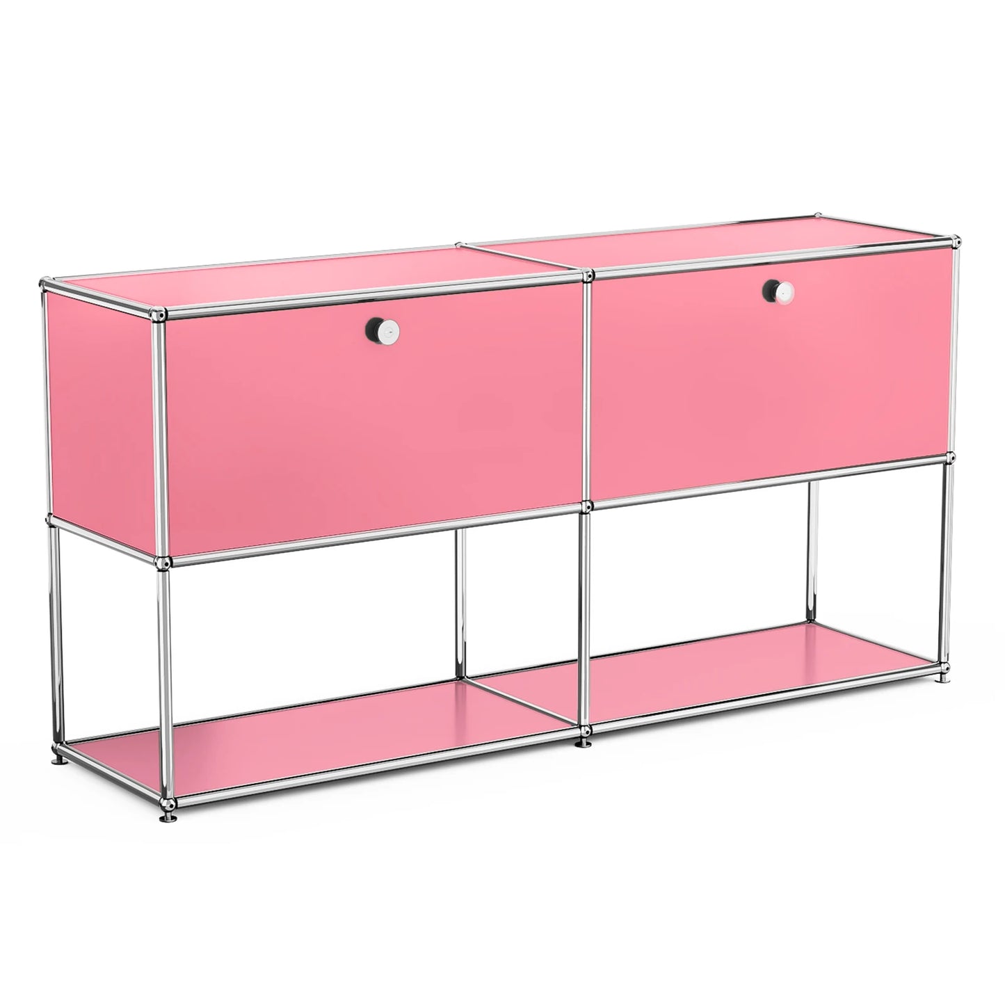 Storage Cabinet Sideboard Haller Cabinet Storage Shelf Modular Furniture Stainless Steel Metal Board Living Room Cabinet-No Keys