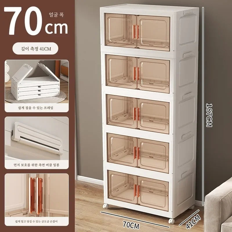 Grande boîte de rangement pliable pour salon, armoire multifonction, boîte de rangement, casier, armoire sans installation, meubles de maison, nouveau