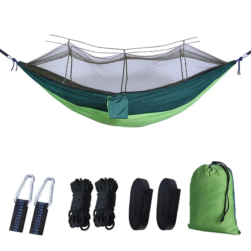 Anti Mosquito Camping Equipment Suspended Swing Outdoor Garden Furniture Portable Hammock Hiking Tents Supplies Tourist Hammock