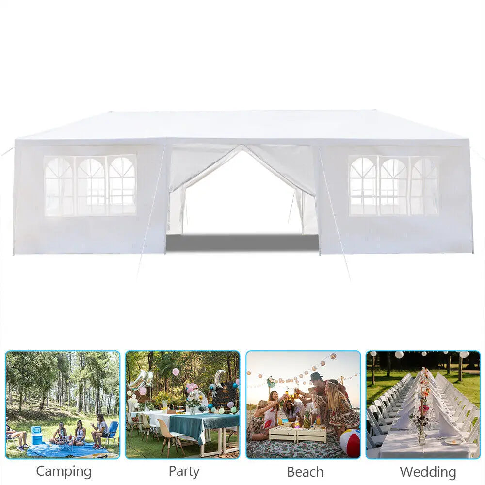 10'x10'/20'/30' Party Tent Outdoor Gazebo Wedding Tent Canopy & Removable Walls