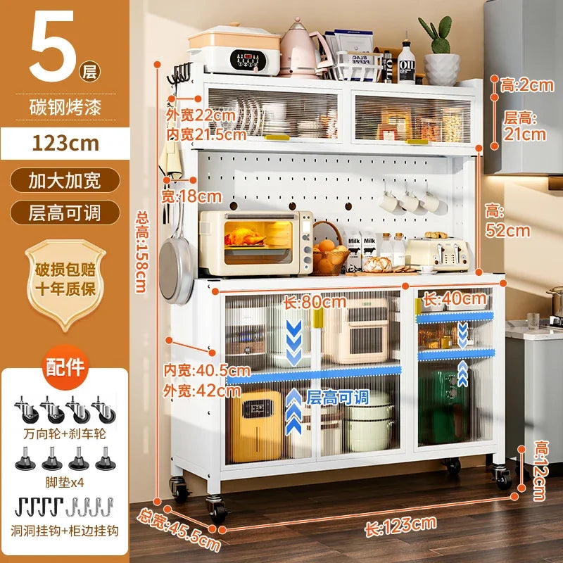 Iron Cabinet Folding Kitchen Melamine Metal Storage Central Island Complete Built-in Removable Drawers Corner Wood Furniture