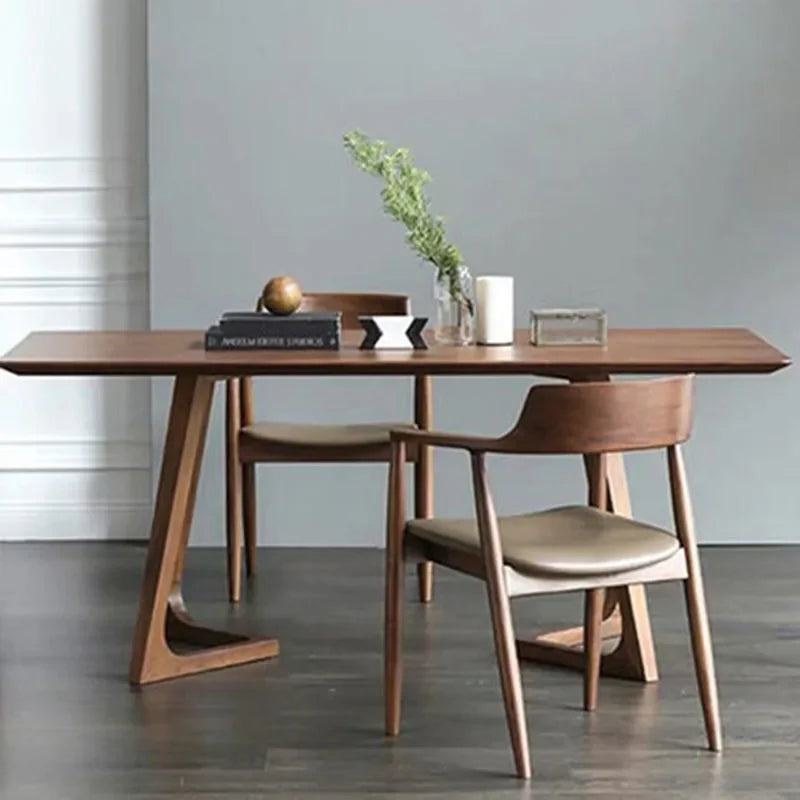 Mesa de comedor italiana de madera de diseño lujoso, mesa de comedor moderna, mesa de comedor nórdica resistente al agua, muebles de cocina