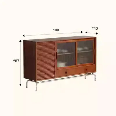 Aparador Ahorrador de espacio para sala de estar Comedor Ahorrador de espacio Armario de esquina para café Mueble de madera Cocina Bar Hogar Mueble de cocina móvil