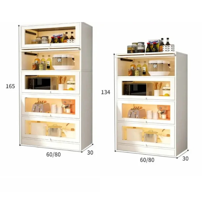 Meubles bas de cuisine Armoire en métal Organisateur noir Garde-manger Armoires de rangement Placard Placard Blanc Gabinetes Multipurpose