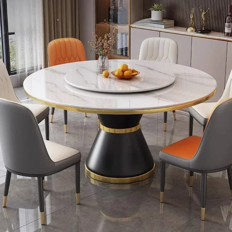 Sedentary Kitchen Dining Table Modern Rooms Marble Round Reception Tables Room Multifunction Mesa Comedor Home Furniture