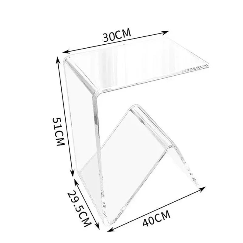 Simple Small Sofa Tables Transparent Acrylic Side Coffee Table Home Furniture Bay Window Laptop Table Bedroom Living Room Table