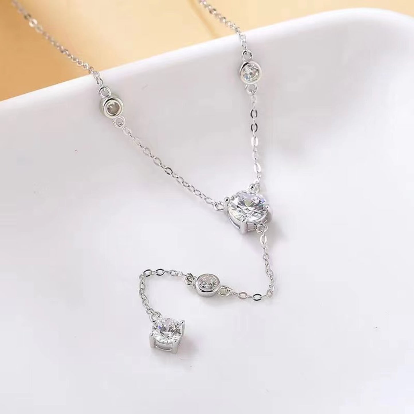 Collier en argent sterling 925 avec moissanite de 1,5 carat